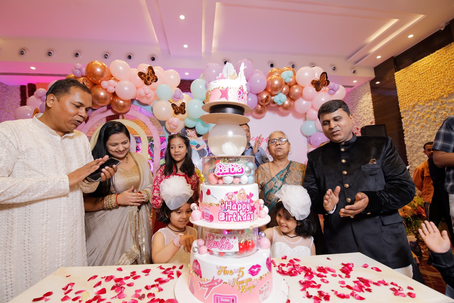 Family birthday celebration photography in Noida
